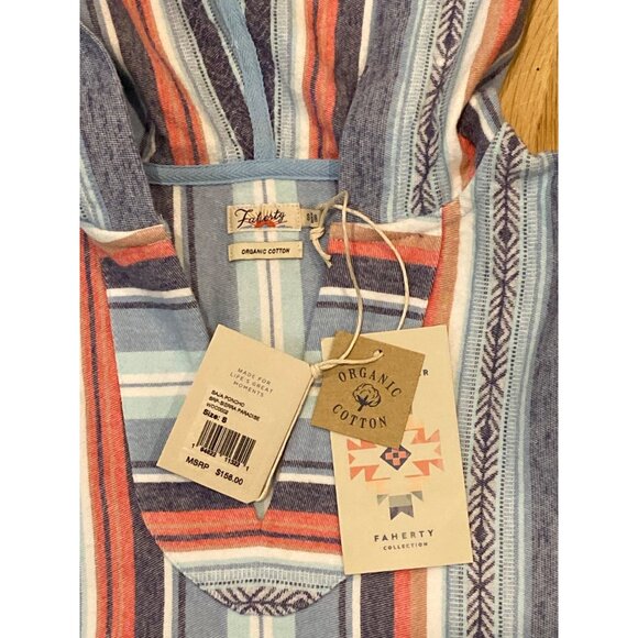 NWT Faherty Baja Sierra Paradise Hooded Pullover Top Tunic W's S $158 Organic - Picture 9 of 17